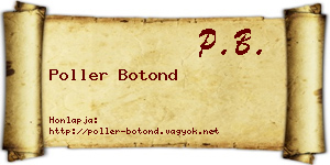 Poller Botond névjegykártya